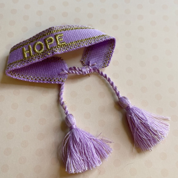 Hope Bohemia Embroidery letter tassel Bracelet handmade Adjustable Rope - Picture 5 of 5